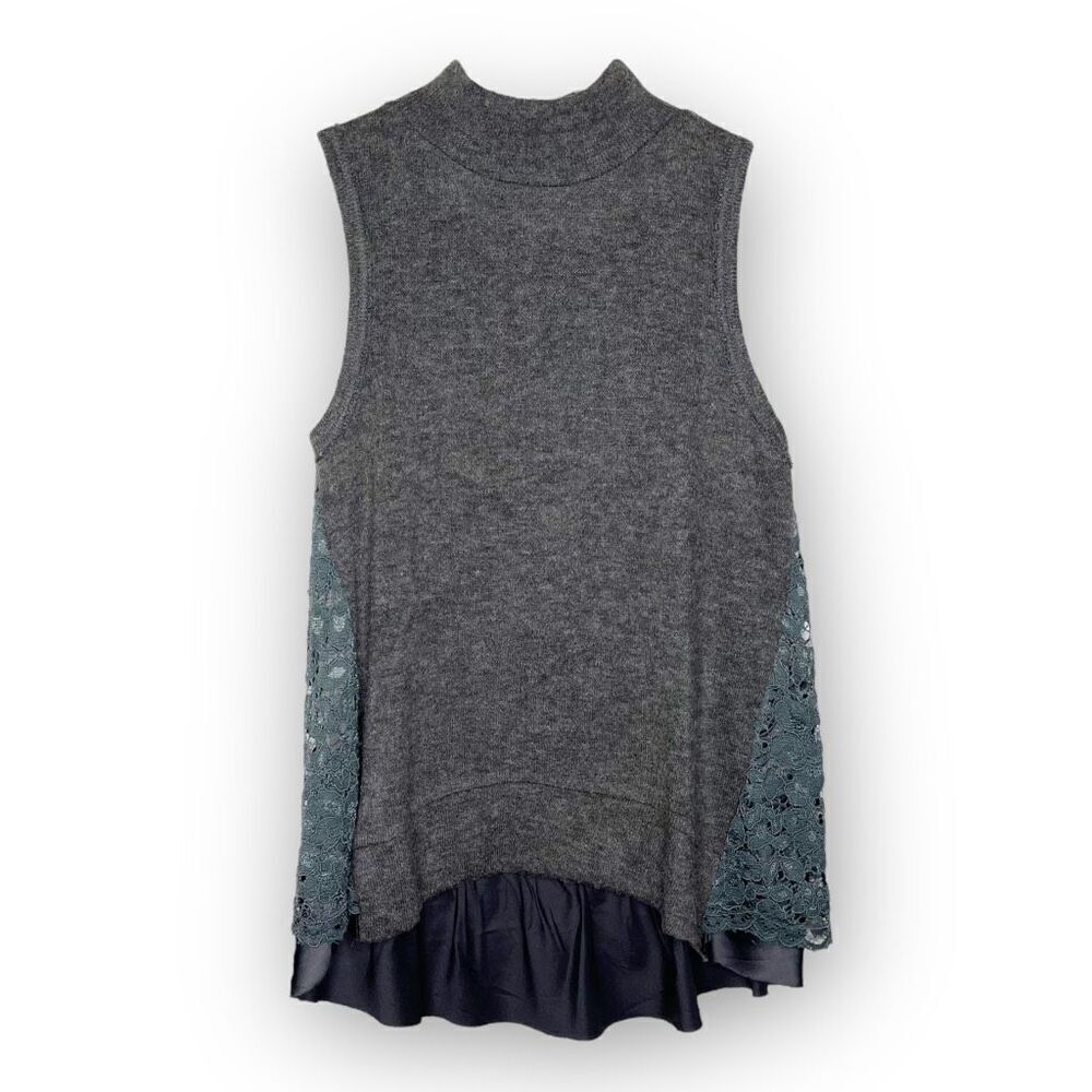 Anthropologie Moth Sleeveless Pullover Sweater Tank Lace Back Women’s Size XS